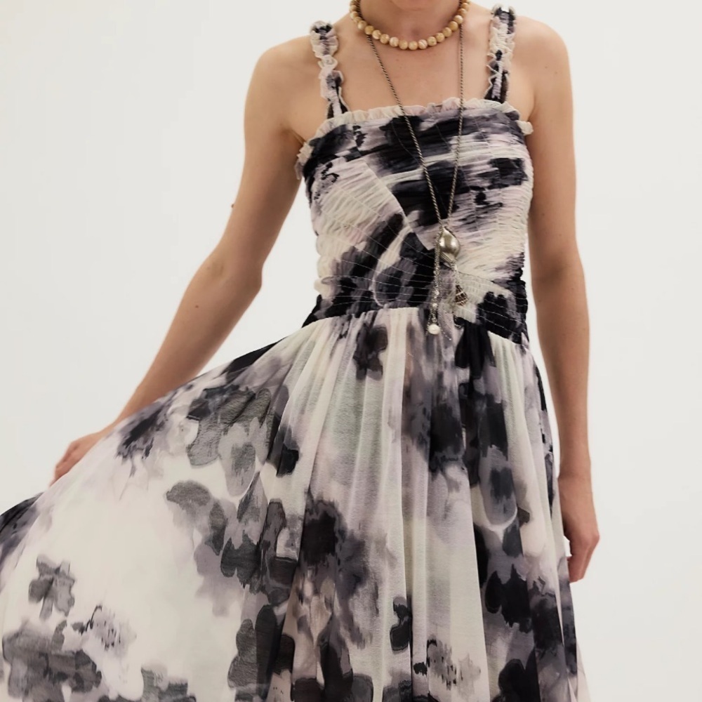 Free People dress Tessa Smocked Midi NEW